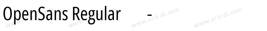 OpenSans Regular 普通字体转换